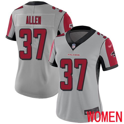 Atlanta Falcons Limited Silver Women Ricardo Allen Jersey NFL Football #37 Inverted Legend->women nfl jersey->Women Jersey